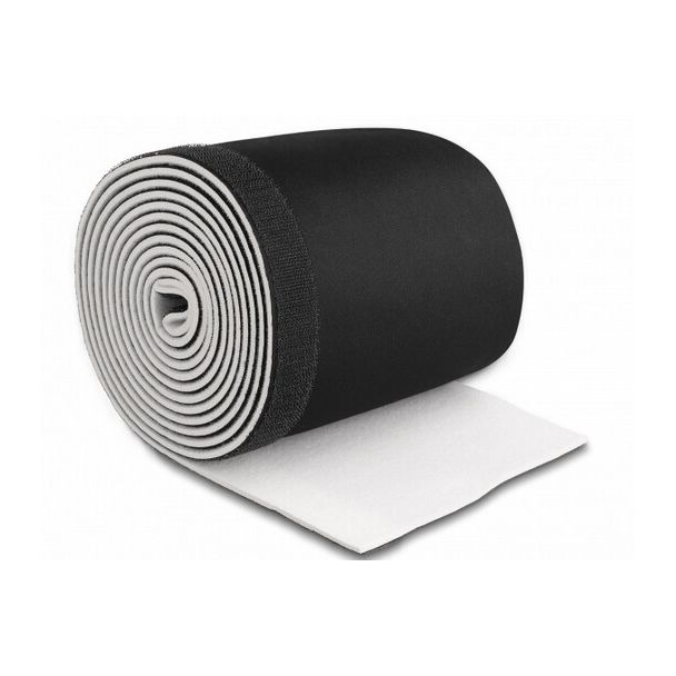 DeLOCK Cable sleeve neoprene flexible with hook-and-loop fastener 3 m x 135 mm black / white