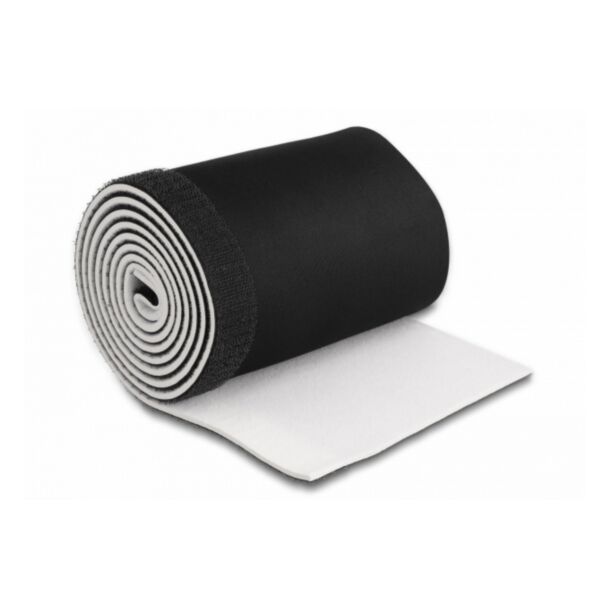 DeLOCK Passacavo in neoprene flessibile con chiusura con chiusura a strappo 1,5 m x 135 mm nero / bianco