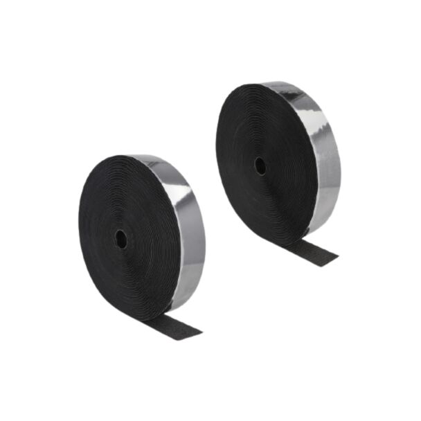 DeLOCK Nastro autoadesivo con chiusura a strappo pesante L 25 m x L 50 mm nero