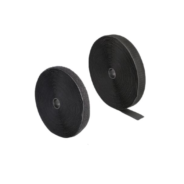 DeLOCK Nastro con chiusura a strappo pesante L 15 m x L 25 mm nero