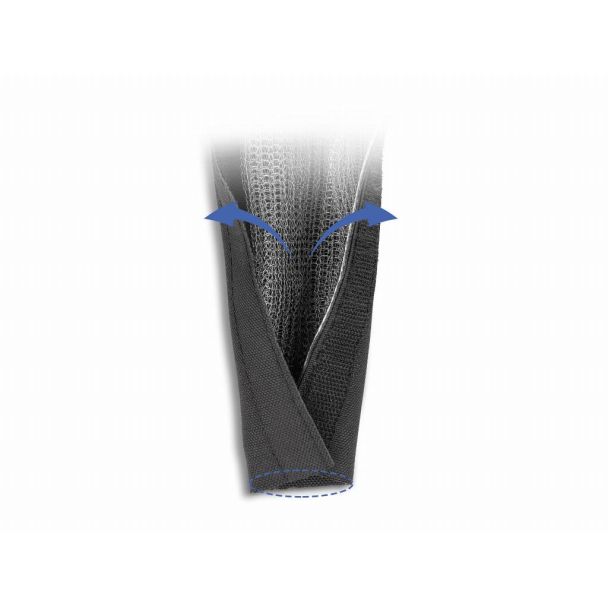 DeLOCK Manicotto intrecciato con schermatura EMI e chiusura a strappo resistente al calore 1 m x 30 mm nero
