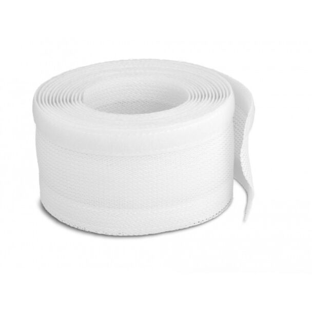 DeLOCK Manicotto intrecciato con gancio e anello di fissaggio da 5 m x 32 mm bianco
