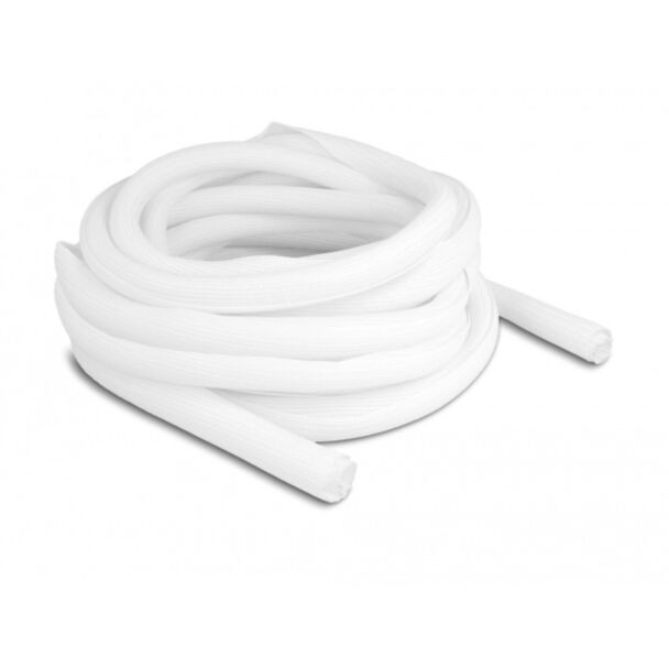 DeLOCK Manicotto intrecciato con chiusura automatica 10 m x 19 mm bianco