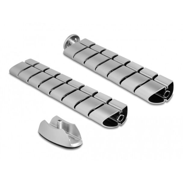 DeLOCK Cable Duct for desk 740 x 75 mm height adjustable silver