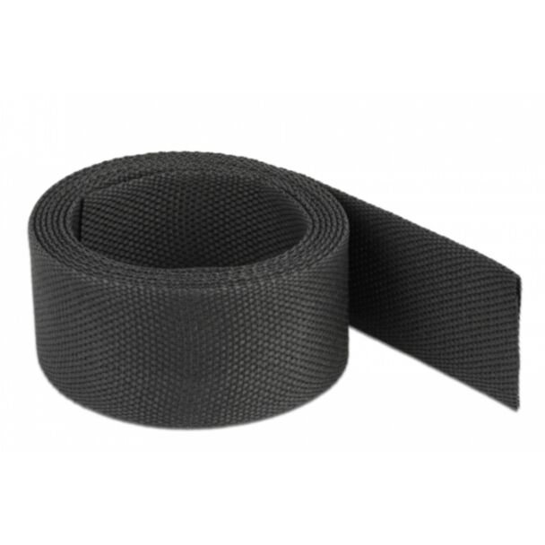 DeLOCK Tubo termorestringente in tessuto 2 m x 25 mm rapporto di restringimento 2:1 nero