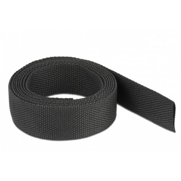 DeLOCK Fabric heat shrink tube 2 m x 16 mm shrinkage ratio 2:1 black