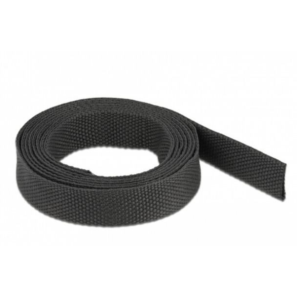 DeLOCK Fabric heat shrink tube 2 m x 10 mm shrinkage ratio 2:1 black