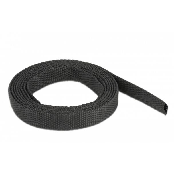 DeLOCK Tubo termorestringente in tessuto 2 m x 6 mm rapporto di restringimento 2:1 nero