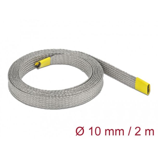 DeLOCK Braided sleeve for EMC shielding stretchable 2 m x 10 mm