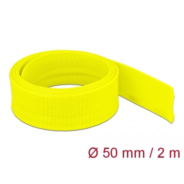 DeLOCK Manicotto intrecciato estensibile da 2 m x 50 mm giallo