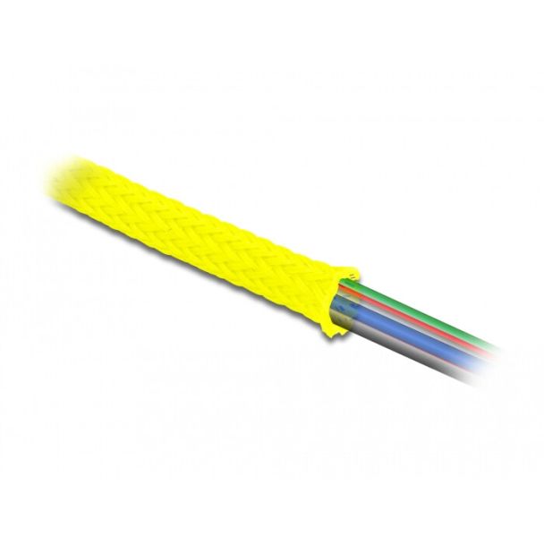 DeLOCK Braided Sleeve stretchable 2 m x 25 mm yellow