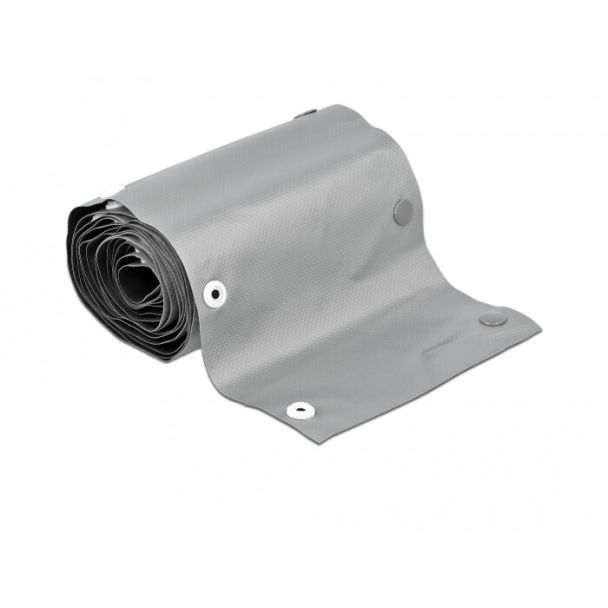 DeLOCK Cable protection sleeve with snap button fastener heat-resistant 2 m x 30 mm grey / black