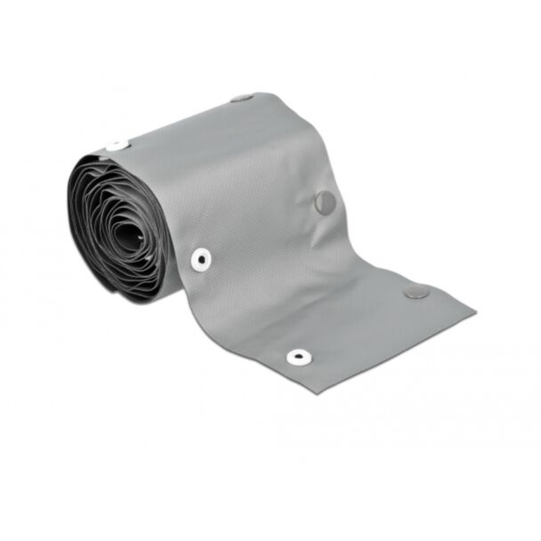 DeLOCK Manicotto per cavi con chiusura a bottone a pressione 2 m x 20 mm grigio / nero