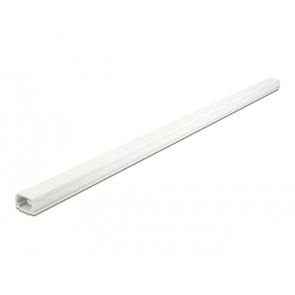 DeLOCK Passacavi con coperchio 22 x 15 mm - lunghezza 1 m bianco