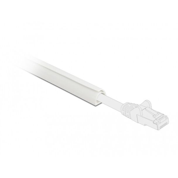 DeLOCK Cable Duct Mini self-closing self-adhesive 12 x 12 mm - length 1 m white