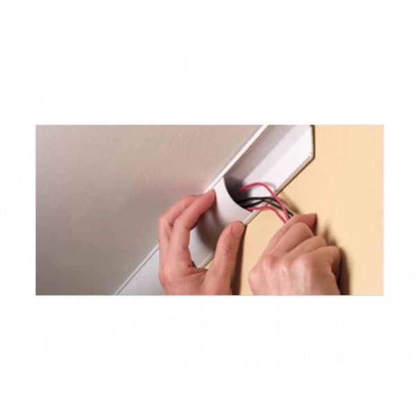 DeLOCK Passacavi angolare 56 x 32 mm - lunghezza 1 m bianco