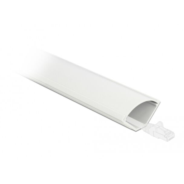 DeLOCK Passacavi angolare 43 x 23 mm - lunghezza 1 m bianco