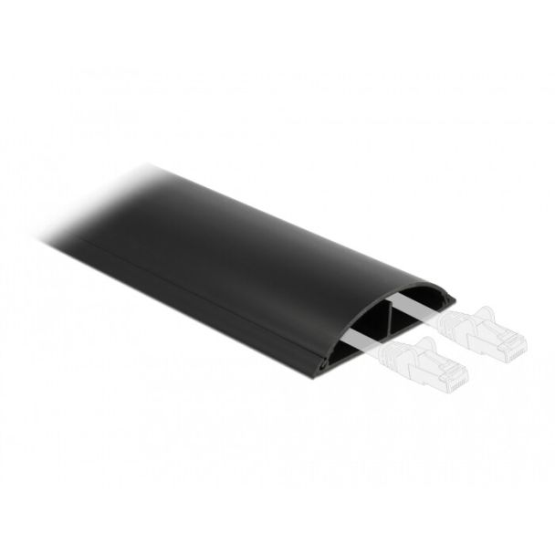 DeLOCK Cable Duct self-adhesive 119 x 26 mm - length 1 m black