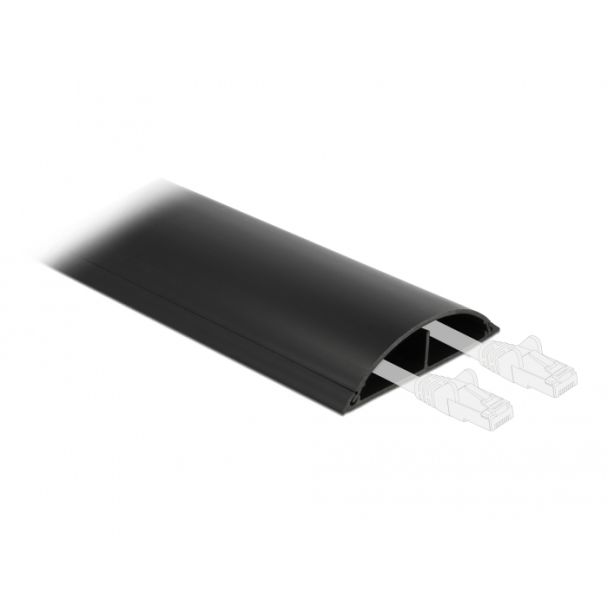 DeLOCK Passacavo 89 x 21 mm - lunghezza 1 m nero