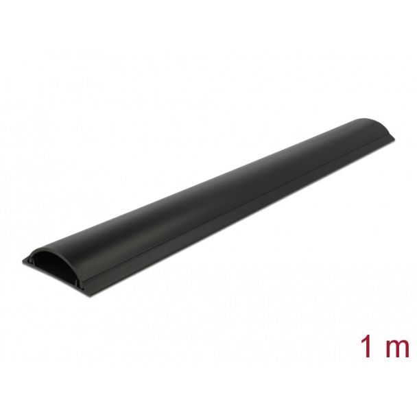 DeLOCK Passacavo 70 x 20 mm - lunghezza 1 m nero