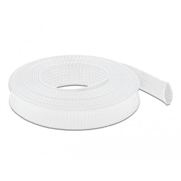 DeLOCK Braided Sleeve stretchable 5 m x 25 mm white