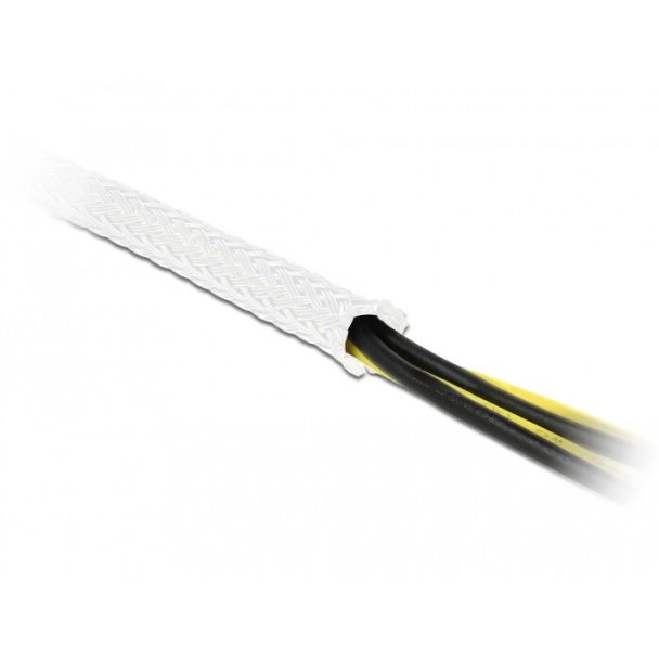 DeLOCK Manicotto intrecciato estensibile da 10 m x 3 mm bianco