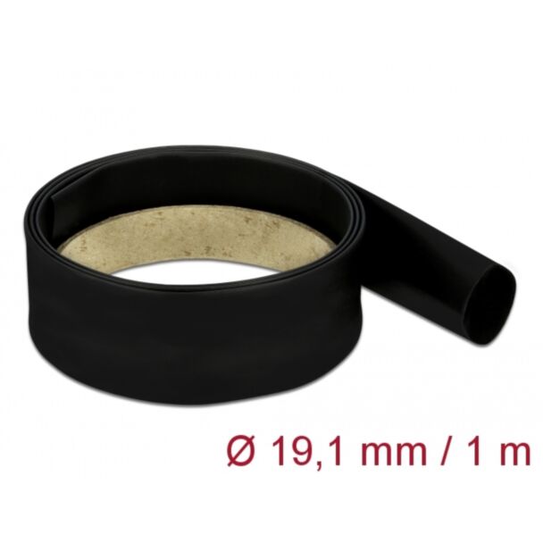 DeLOCK Tubo termorestringente da 1 m x 19,1 mm Rapporto di restringimento 4:1 nero
