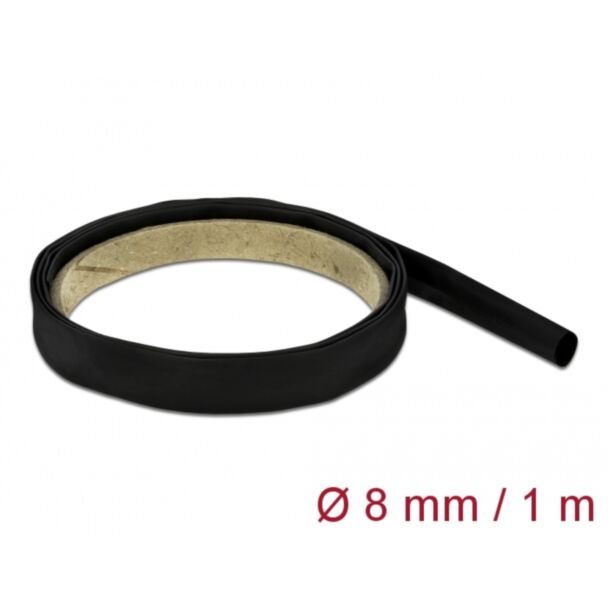 DeLOCK Tubo termorestringente da 1 m x 8 mm Rapporto di restringimento 4:1 nero