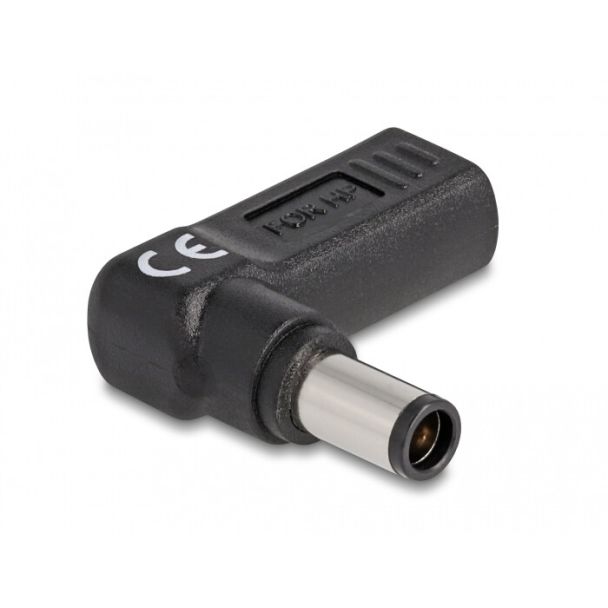 DeLOCK Adattatore per portatile Cavo di ricarica USB Type-C femmina per HP 7,4 x 5,0 mm maschio 90° angolato