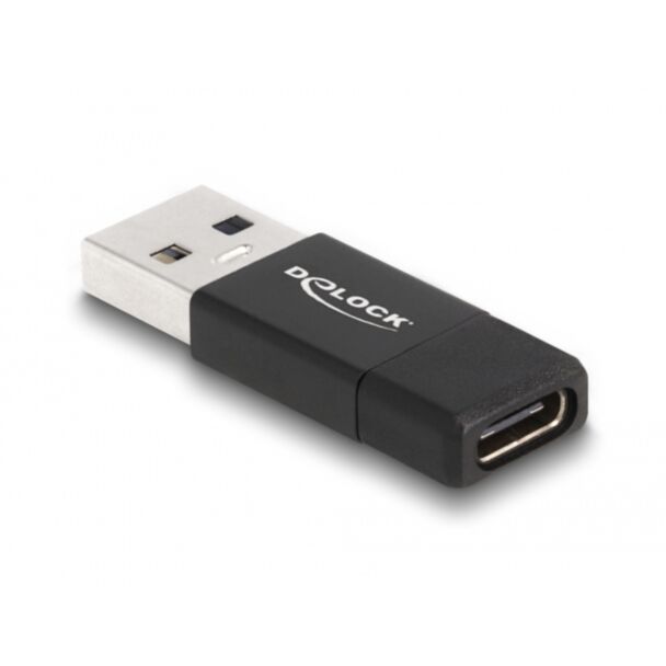 DeLOCK USB 3.2 Gen 2 Adapter USB Type-A male to USB Type-C active female black