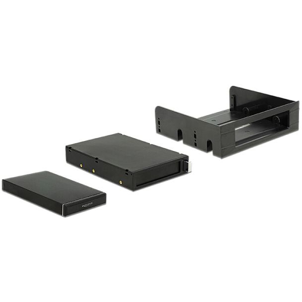 DeLOCK 47213 pannello drive bay Nero