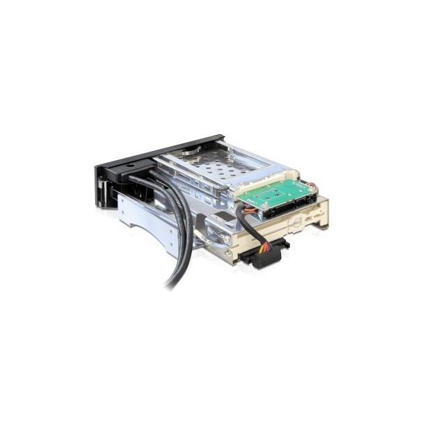 DeLOCK 47209 pannello drive bay 13,3 cm (5.25") condotto I/O Nero