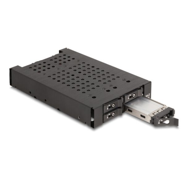 DeLOCK Rack mobile da 3.5″ per 4 x M.2 NVMe SSD con connettore OcuLink SFF-8612