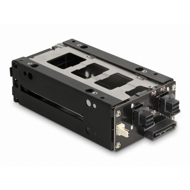 DeLOCK Bay rack mobile sottile per 2 x SSD da 2.5″ U.2 NVMe con telaio da 5.25″