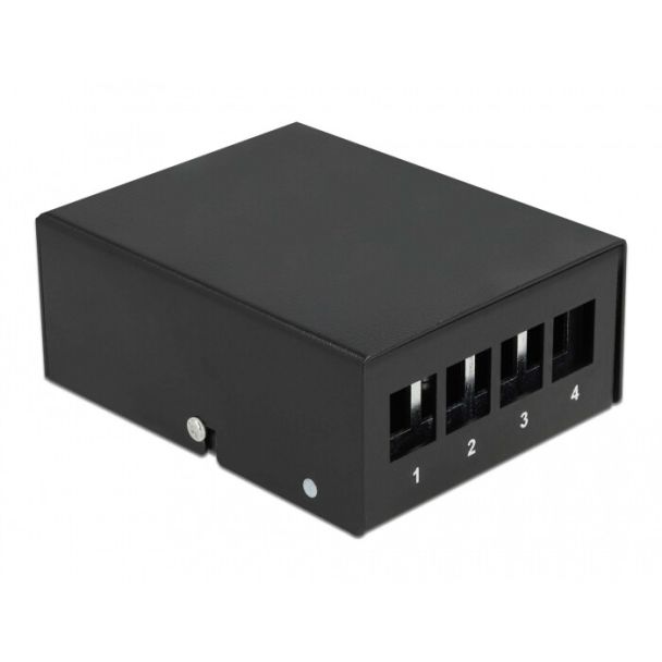 DeLOCK Keystone Patch Panel 4 Port black