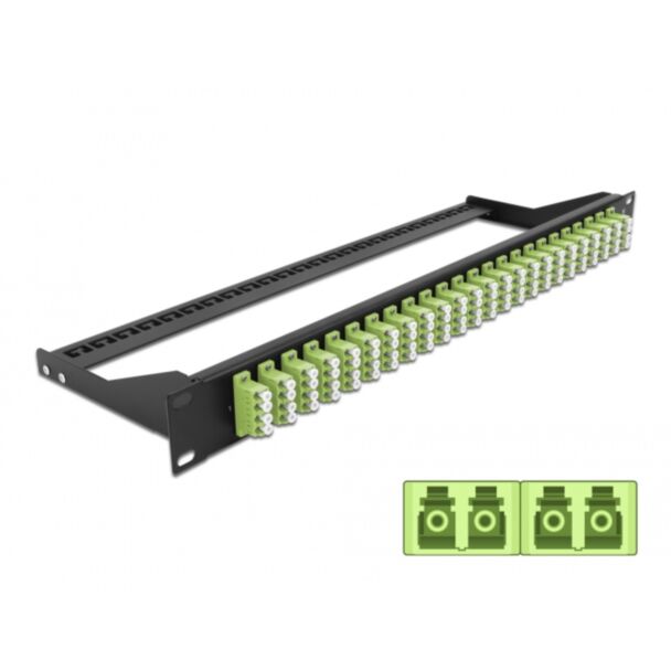 DeLOCK Pannello patch in fibra da 19″ a 24 porte LC Quad verde acido