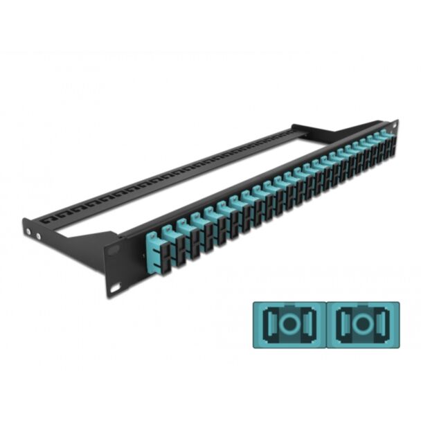 DeLOCK Pannello patch in fibra da 19″ a 24 porte SC Duplex azzurro