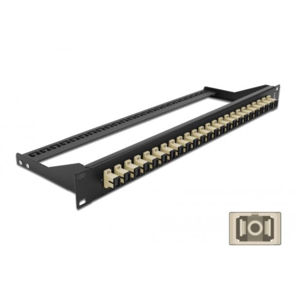 DeLOCK Pannello patch in fibra da 19″ a 24 porte SC Simplex beige