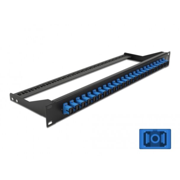 DeLOCK Pannello patch in fibra da 19″ a 24 porte SC Simplex blu