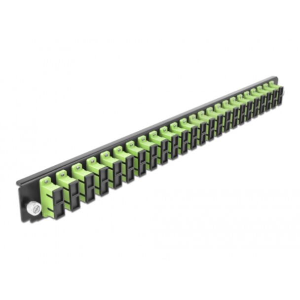 DeLOCK Scatola di giunzione da 19″ Pannello frontale da 24 porte SC Duplex verde acido