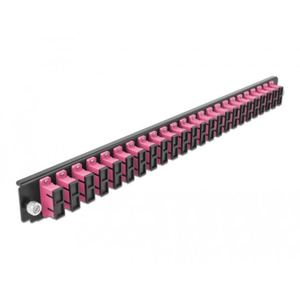 DeLOCK 19″ Splice Box Front Panel 24 port SC Duplex violet