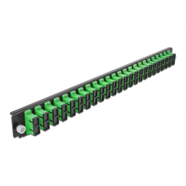 DeLOCK Scatola di giunzione da 19″ Pannello frontale da 24 porte SC Duplex verde