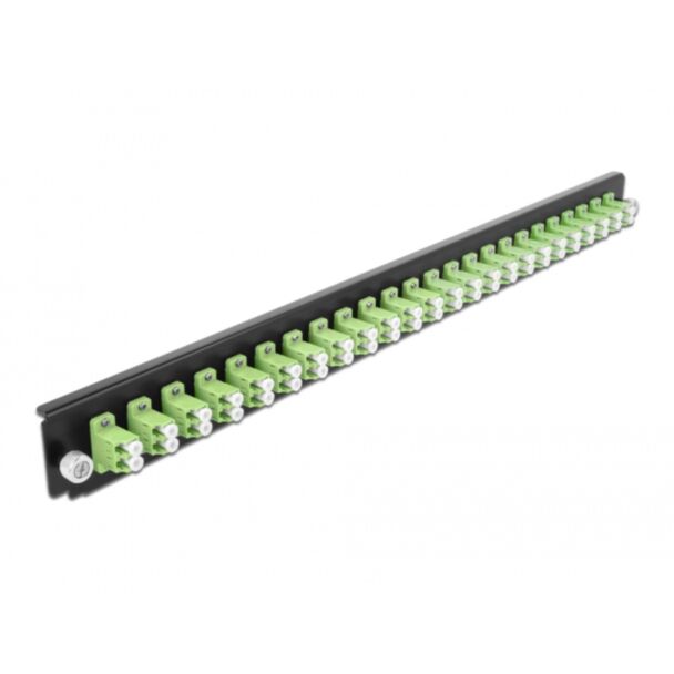 DeLOCK Scatola di giunzione da 19″ Pannello frontale da 24 porte LC Duplex verde acido