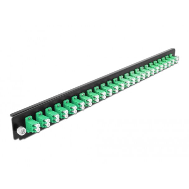 DeLOCK Scatola di giunzione da 19″ Pannello frontale da 24 porte LC Duplex verde