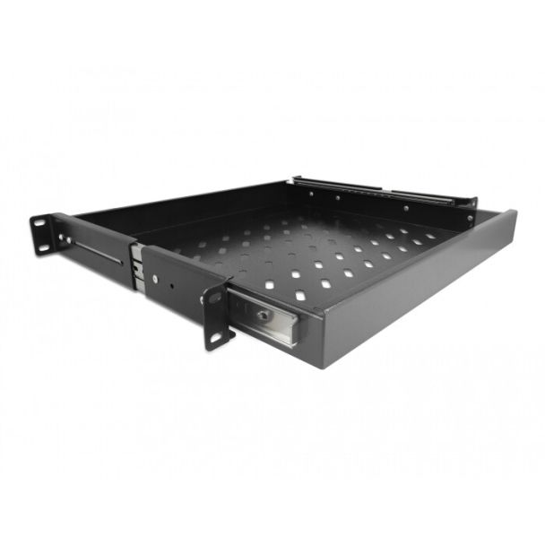 DeLOCK Cassetto estraibile da 19″ 1U, nero