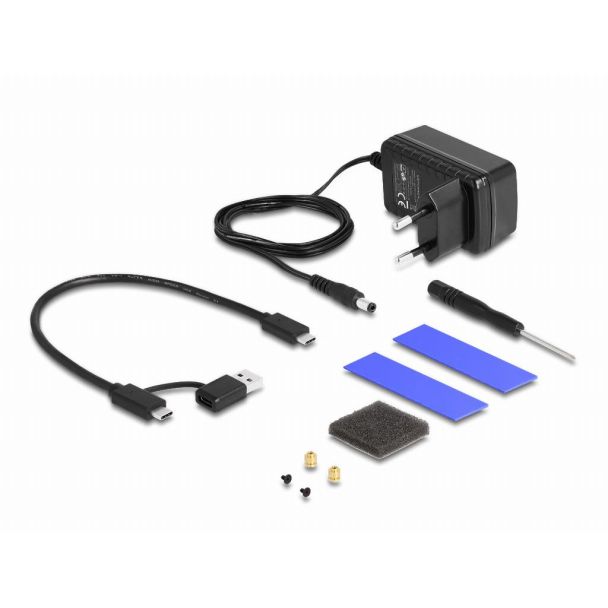 DeLOCK Custodia USB Type-C per 1 x SSD M.2 NVMe + 1 x SSD / HDD SATA da 2.5″ con funzione di clonazione
