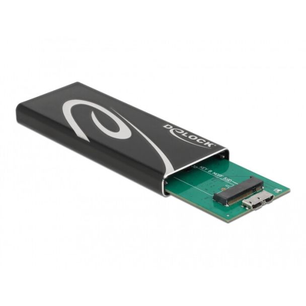 DeLOCK Alloggiamento esterno SuperSpeed USB per SSD M.2 SATA chiave B