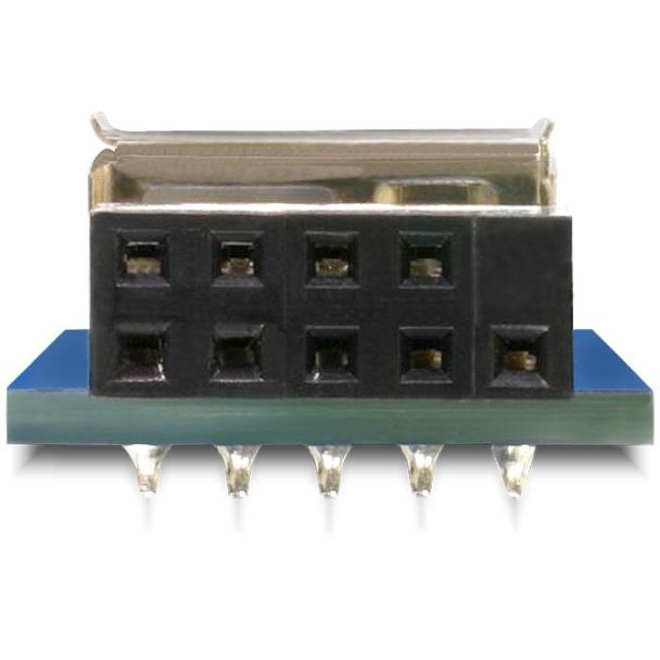 DeLOCK 9-pin 2.54 mm/2 x USB 2.0 1 x 9-pin 2.54 mm 2 x USB 2.0-A Nero, Blu, Argento