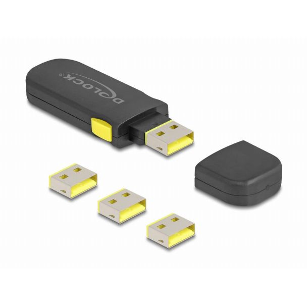 DeLOCK Set di blocco porta USB per porta USB Tipo-A femmina 5 pezzi + strumento di blocco