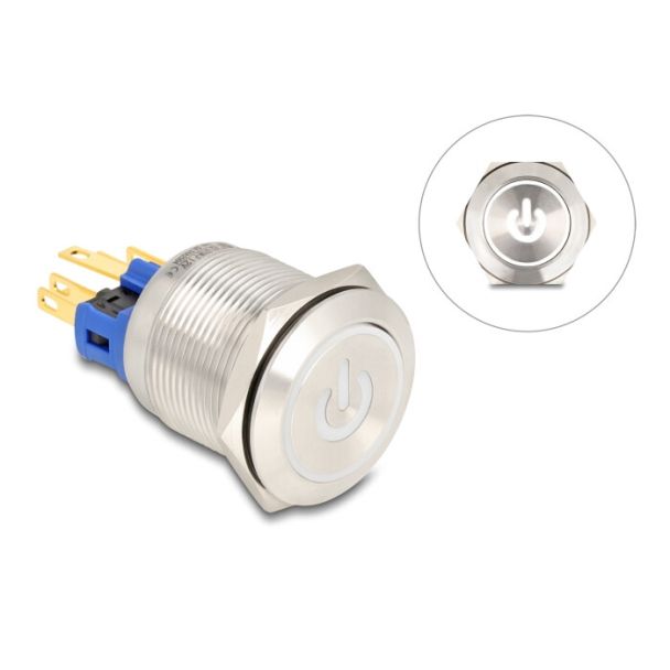 DeLOCK 20986 push-button panel Silver